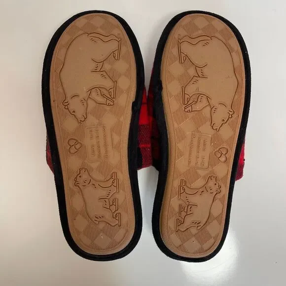 Dearfoams Unisex Grand Bear Slippers Sz m 11/12 w 13/14 - Picture 5 of 7